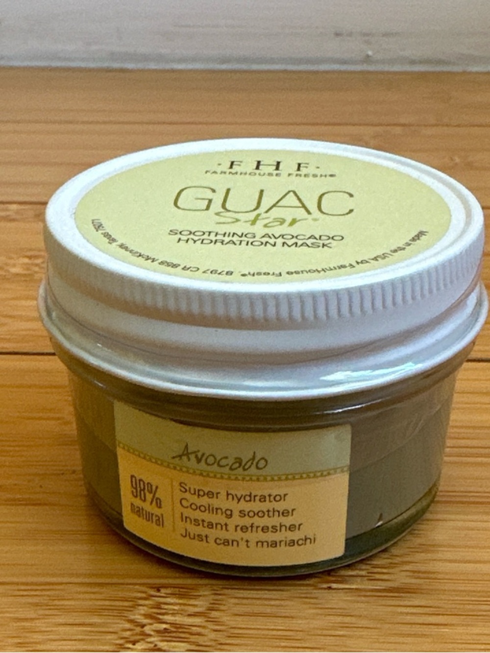 FHF Guac Face Soothing Avocado Hydration Mask
